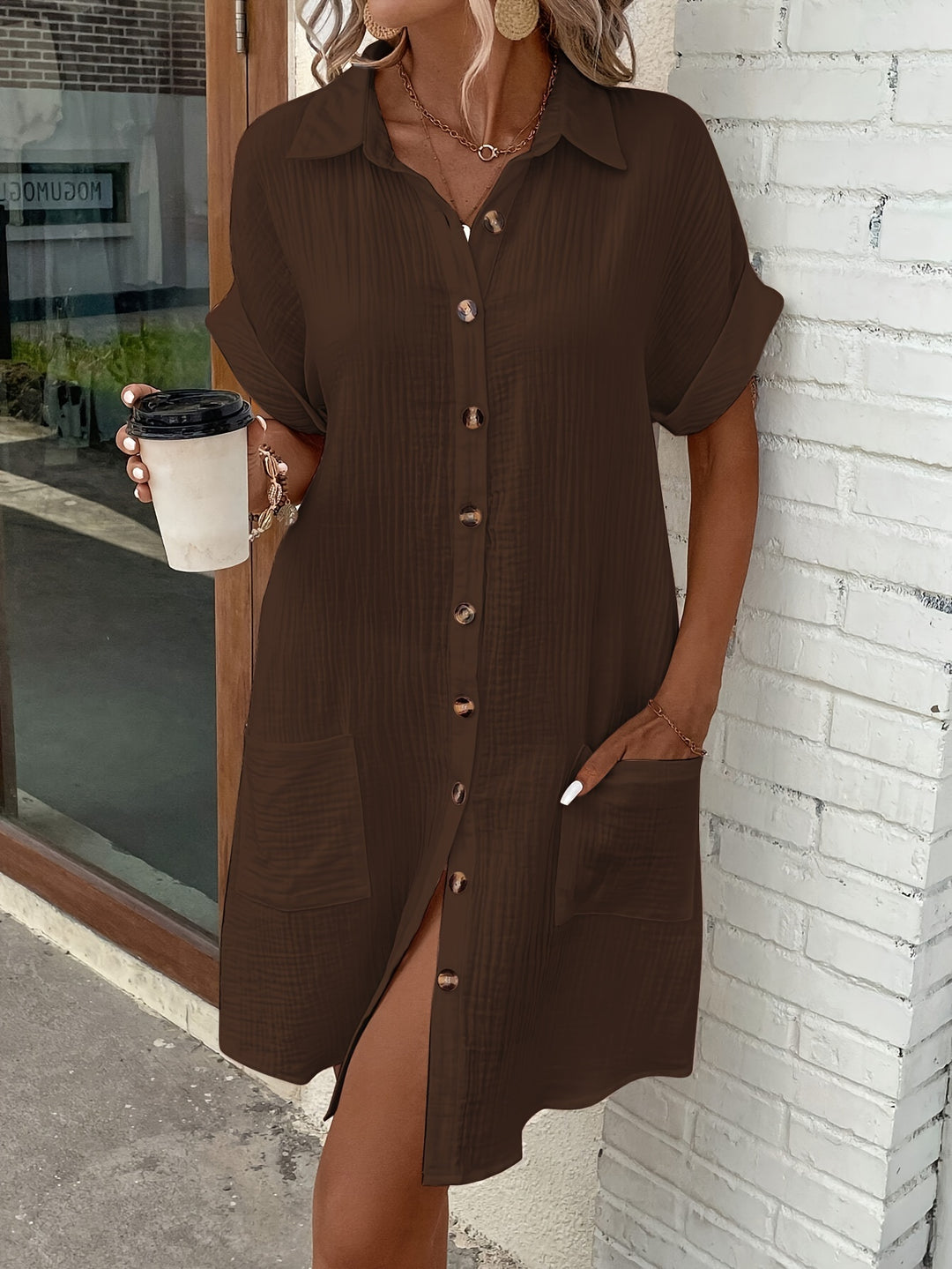 Rumi™ | Button-Up Shirt Dress