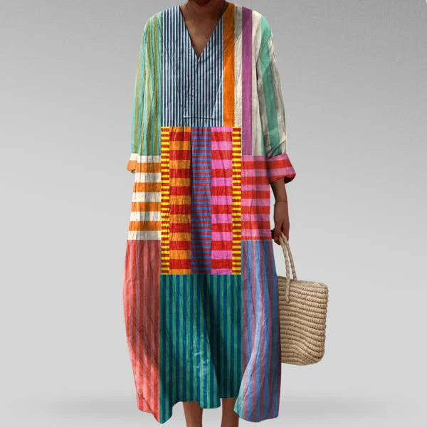 Vivian™ | Modern Geometric Midi Dress