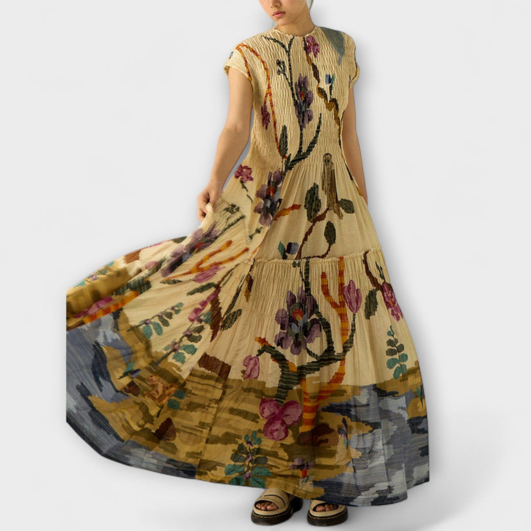 Amara---Plissiertes-Dress-Mit-Animal-Print