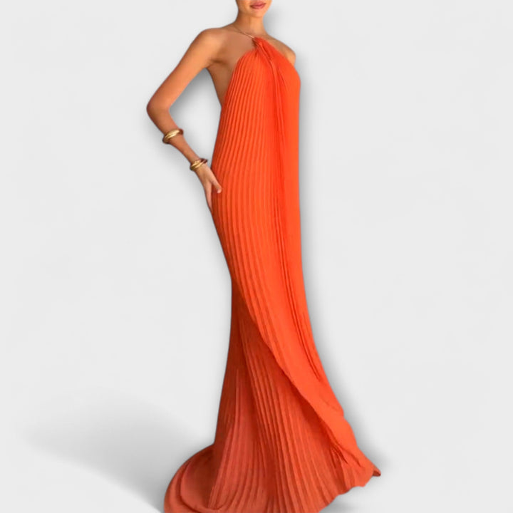 Poppy---Schickes-Dress-Mit-Plissee-Ausschnitt