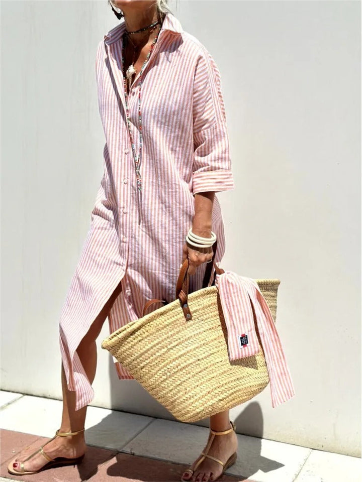 Géraldine™ | Stylish Striped Dress