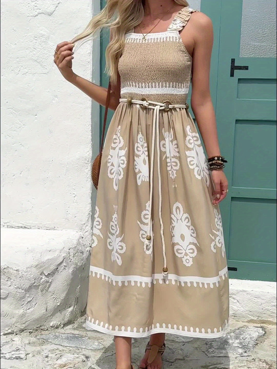 Isla™ | Ruffle Strap Midi Dress