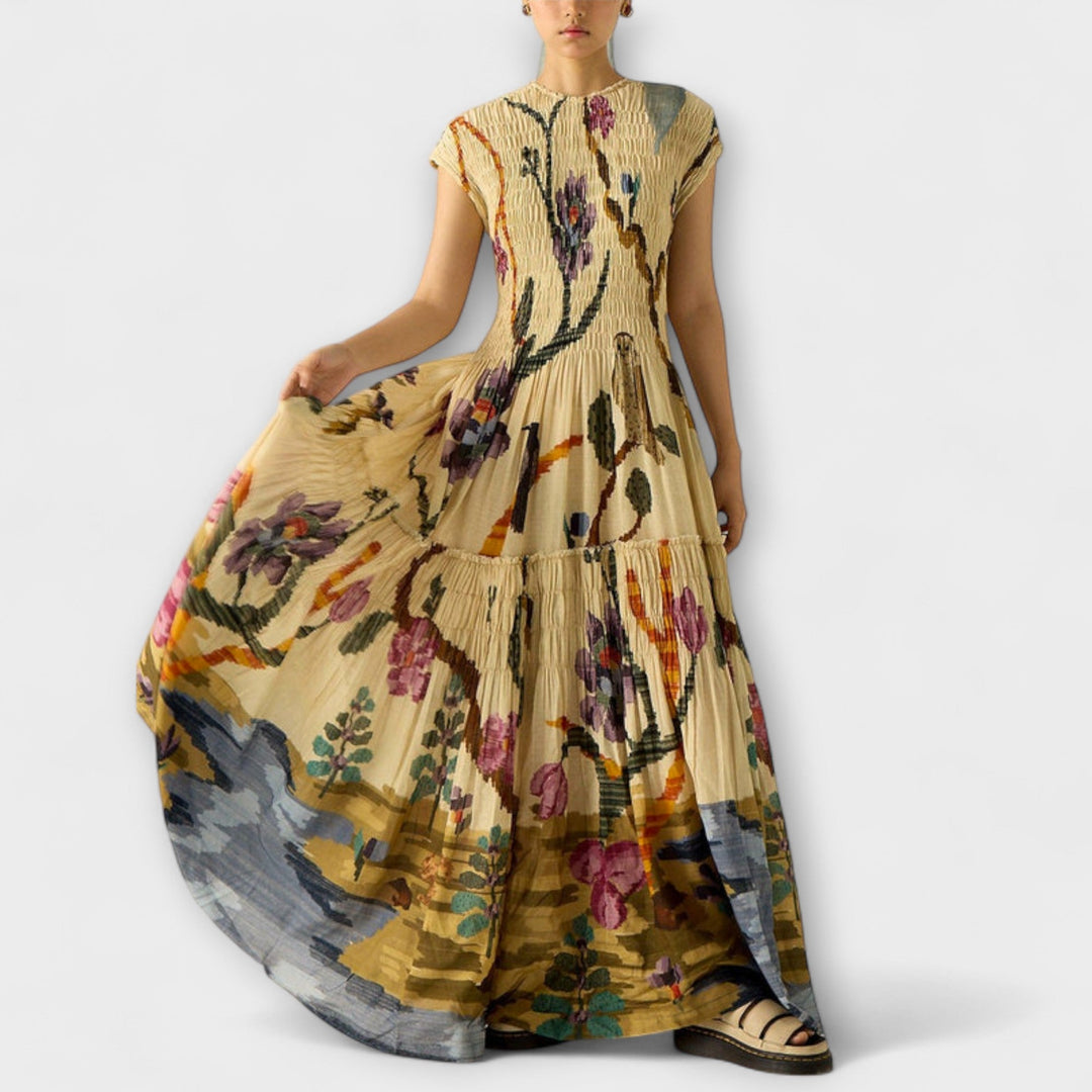 Amara---Plissiertes-Dress-Mit-Animal-Print