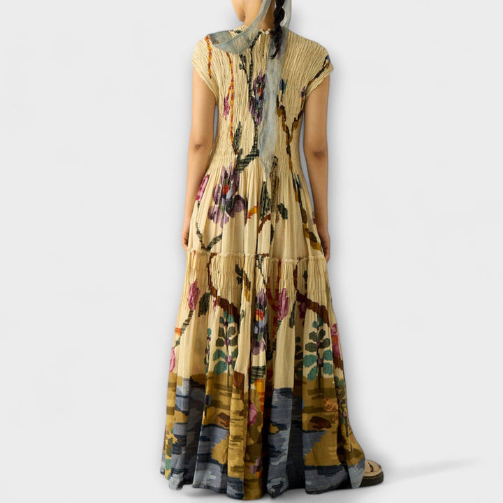 Amara---Plissiertes-Dress-Mit-Animal-Print
